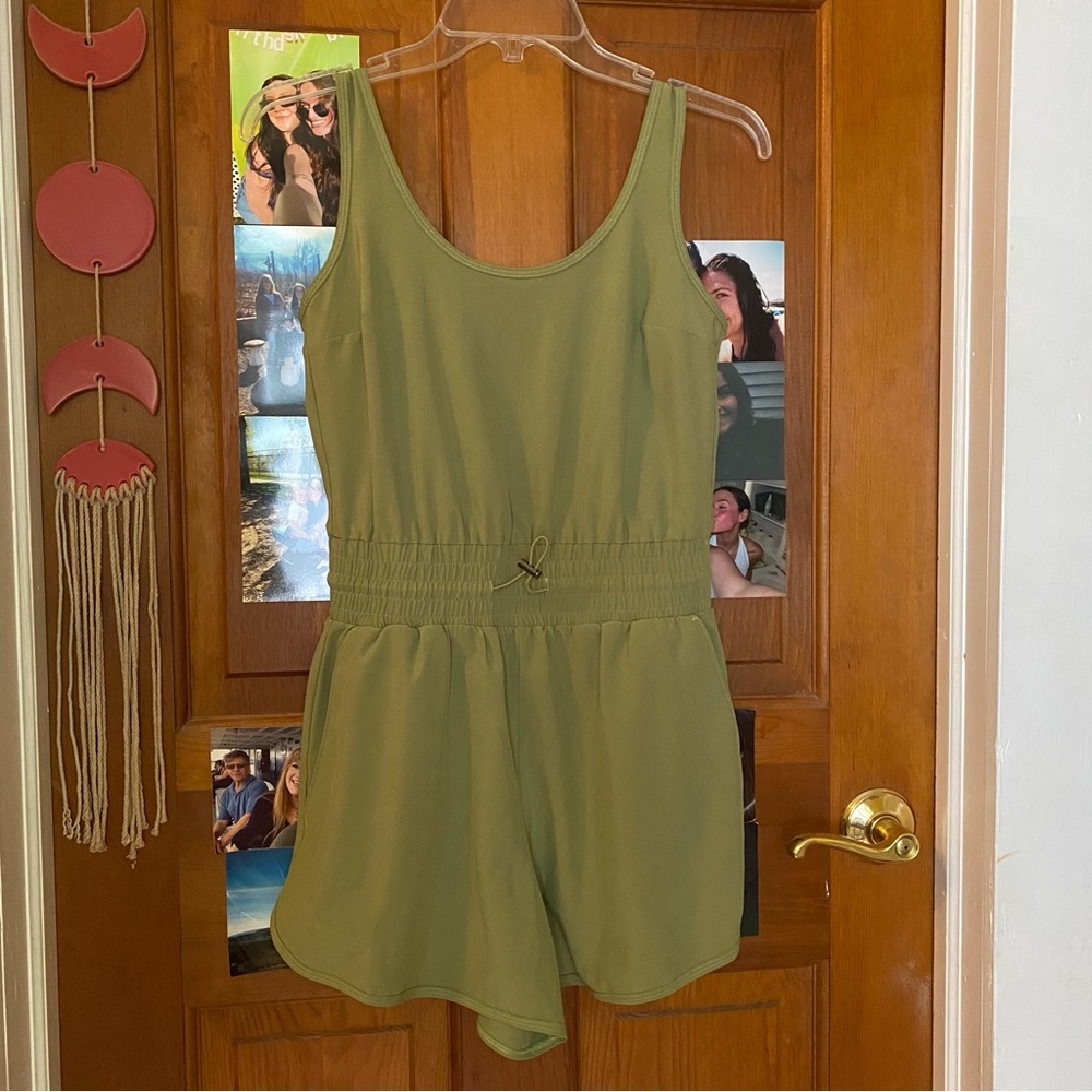 Abercrombie & Fitch Olive Green Active Romper